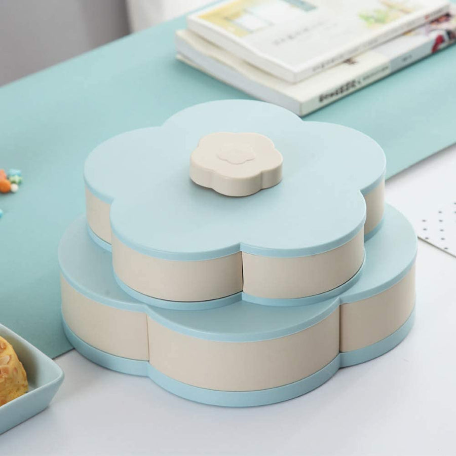 Petal-shape Rotating Snack Container