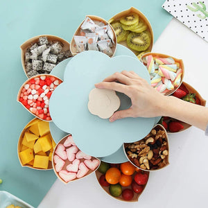 Petal-shape Rotating Snack Container