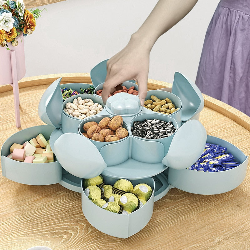 Petal-shape Rotating Snack Container