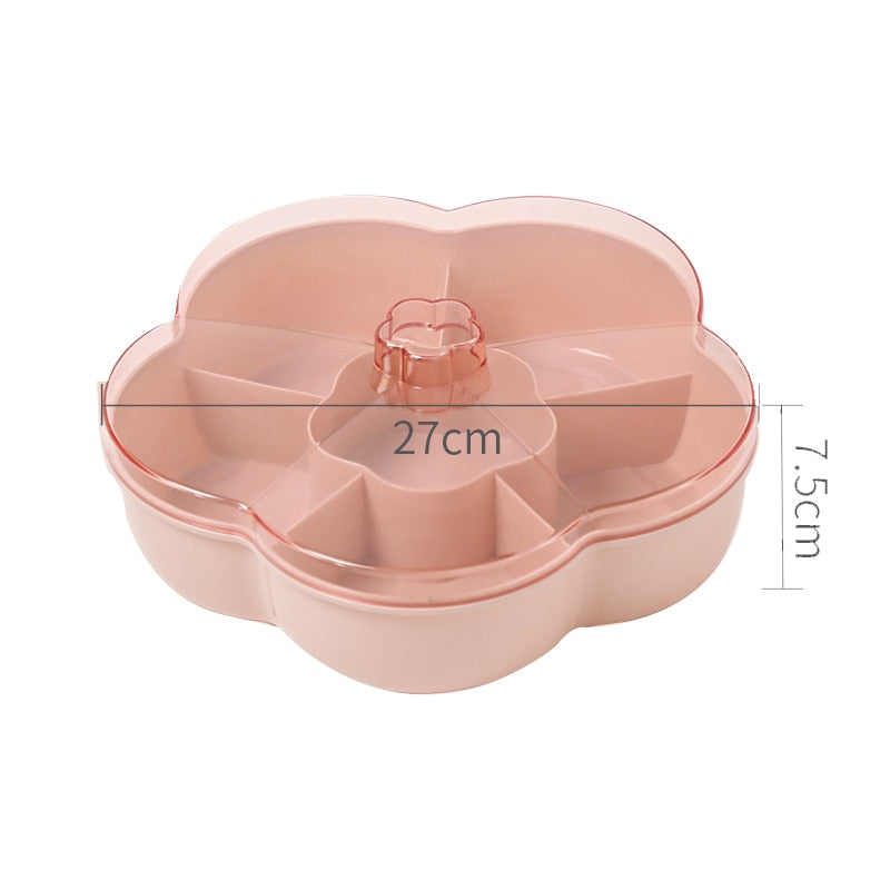 Petal-shape Rotating Snack Container