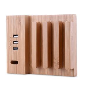 Wooden Headphone Stand Charging Dock