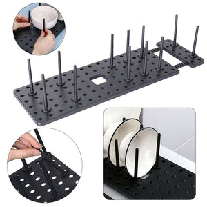 Retractable Storage Dish Rack